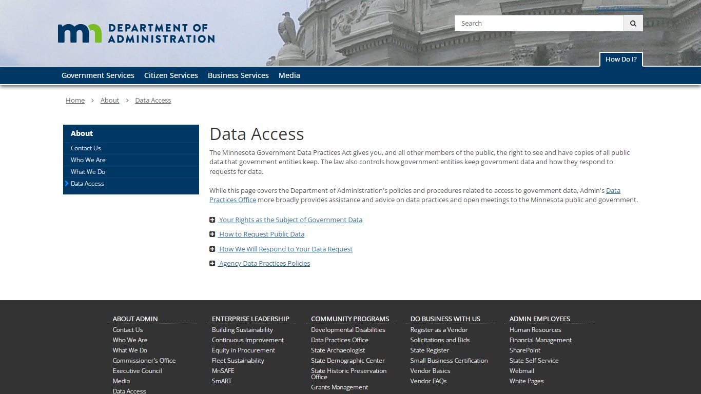 Data Access / Minnesota.gov